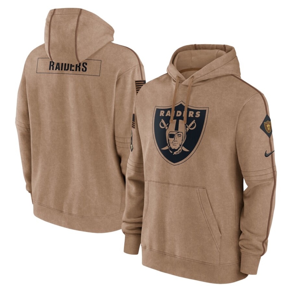 Mens Nike Las Vegas Raiders Salute to Service Pullover Hoodie -Brown Size Large